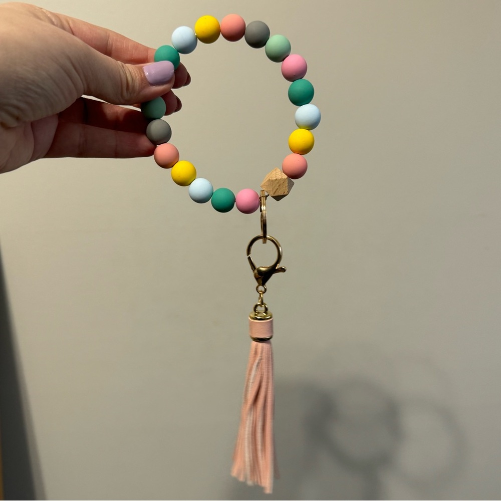 Beaded Bracelet Key Ring